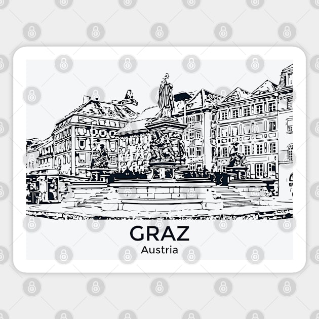 Graz - Austria Magnet by Lakeric